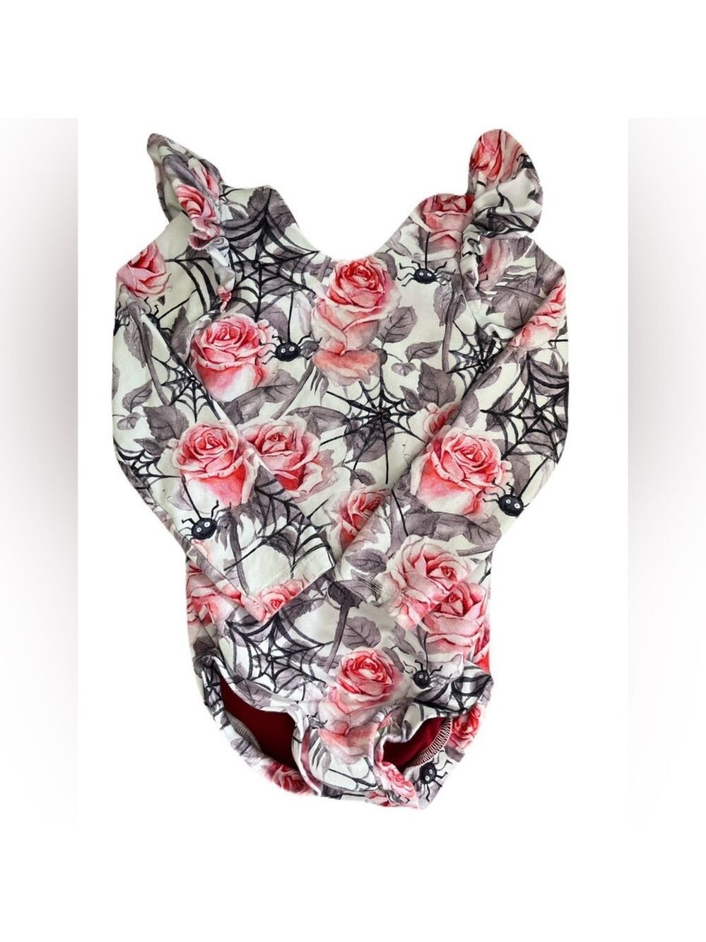 🇨🇦‎ Precious Treasurea Charming Floral and Spider Web Kids Bodysuit